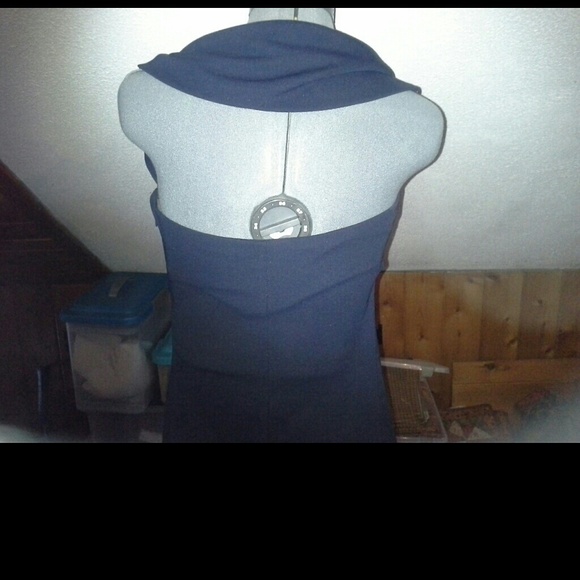 BCBG full length navy blue evening gown sz 6 - Picture 2 of 3