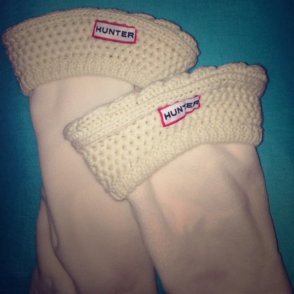 Hunter boot cream insole socks