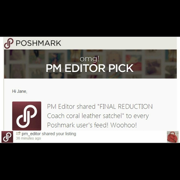 Coach Bags - PM EDITOR PICK SALE Coach coral leather satchel Coach Bags - PM EDITOR PICK SALE Coach coral leather satchel
