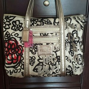 Coach Poppy graffiti tote