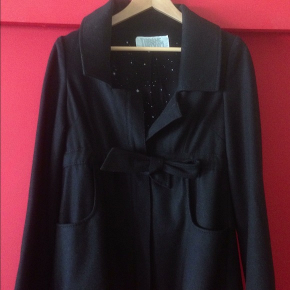 Trash & Luxury Wool Peacoat Black Size Small