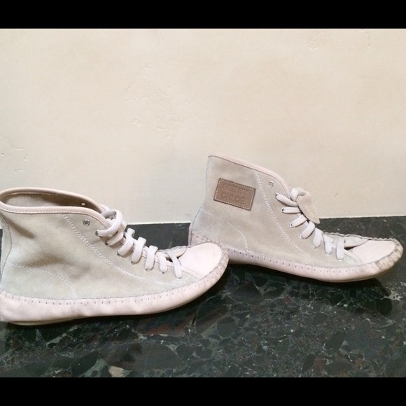 Lace up high top moccasins