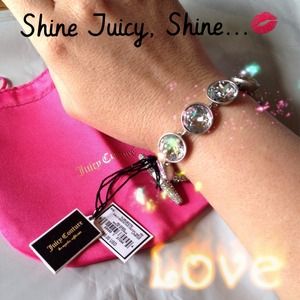 100% authentic juicy swavorski toggle SET