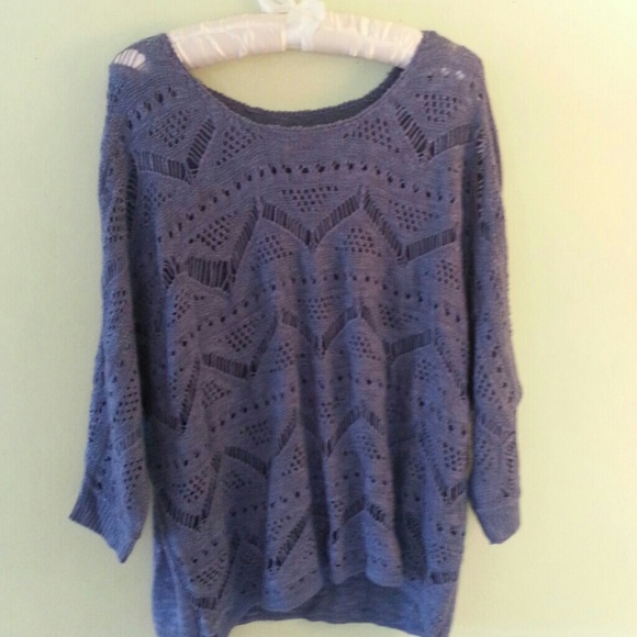 Open knit sweater