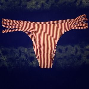 Adorable candy cane colored bikini bottoms