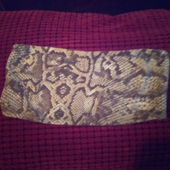 Snake Skin print bandeau crop top