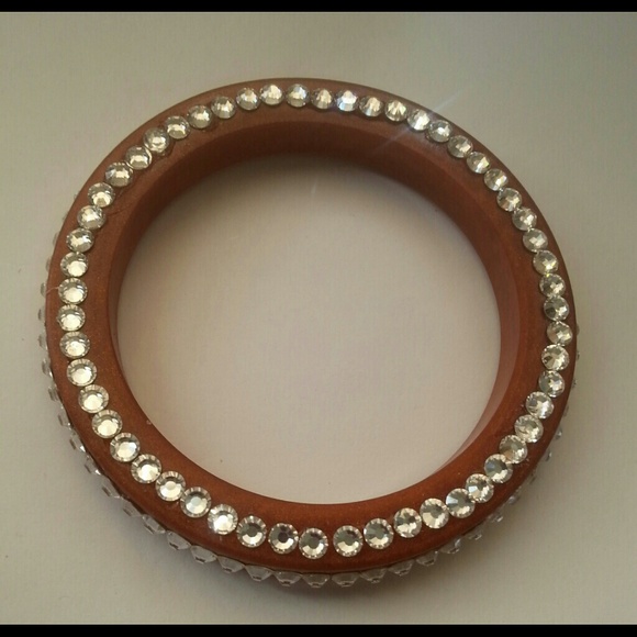 Rust colored Crystal Bangle - Picture 2 of 2