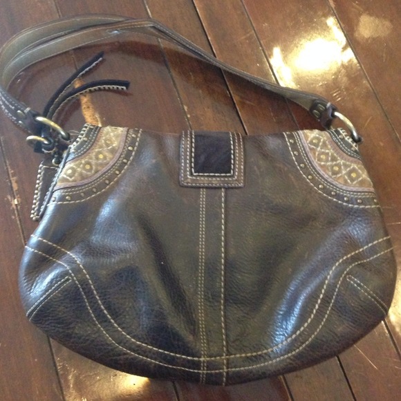 Vintage brown leather coach hand bag! - Picture 2 of 4
