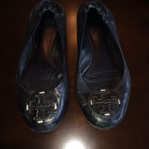 Tory Burch Black Reva Flats