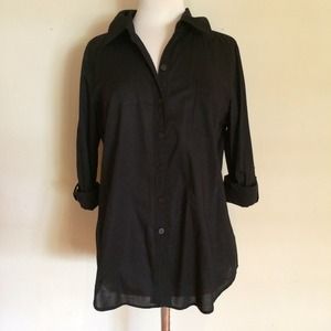 Black Forever 21 button up top!