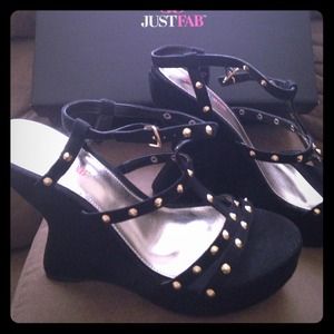 Brand New studded Wedges