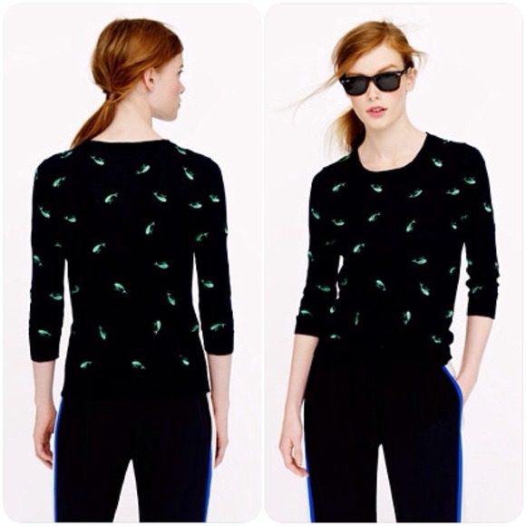 SOLD! 💙 j. crew // whale linen tippi sweater - Picture 2 of 3