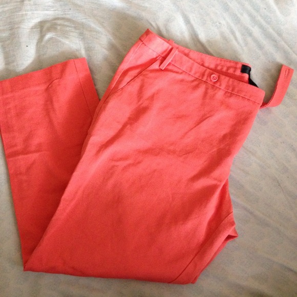 Peach color trousers