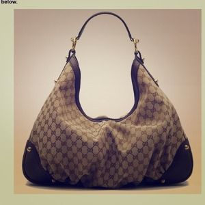 Gucci "jockey" large hobo