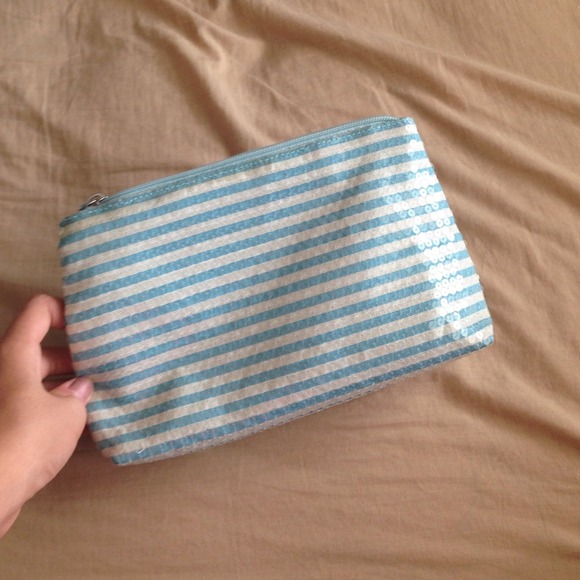 Blue striped bag