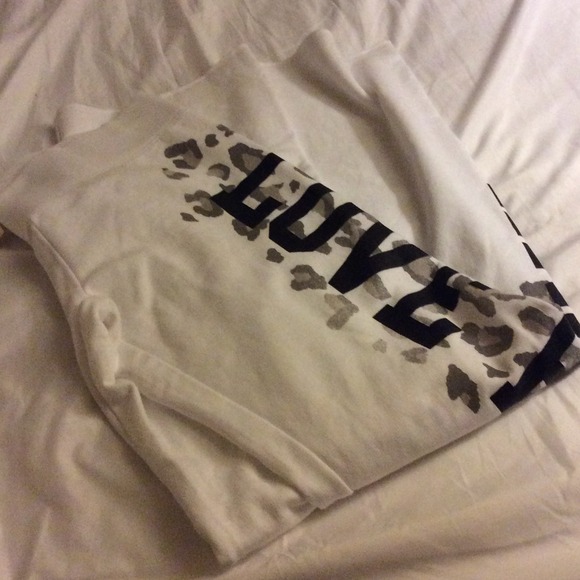 ❗️sold in bundle‼️ VS pants white w/grey & black