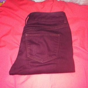 Burgundy jeans