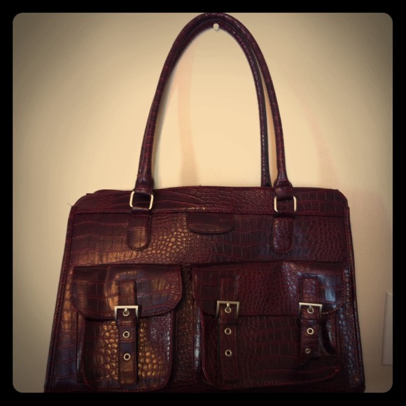 Faux snakeskin purse