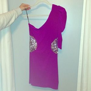 Fushia One shoulder dress
