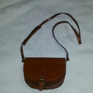 Genuine Leather Saddle Purse