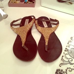 Gold Steve Madden sandals