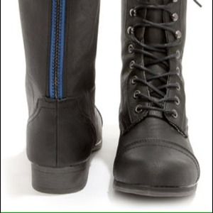 Steve Madden Black Madden Girl Combat Boots