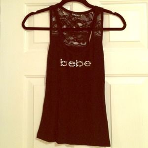 Lace black BEBE tank too