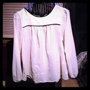 H&M Long Sleeve Polka Dot Blouse