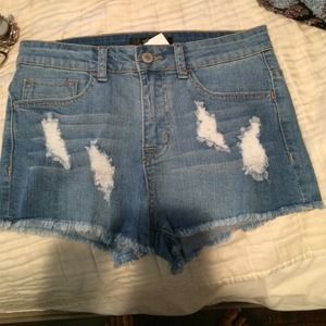Brand new light denim shorts