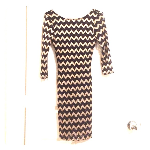Forever 21 black and gold dress