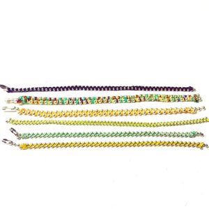 Silver chain weave stackable bracelets