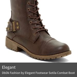 Sotila Combat Boot; Size 8, Dark Brown