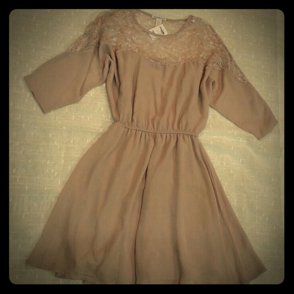Dusty Rose Lace Dress
