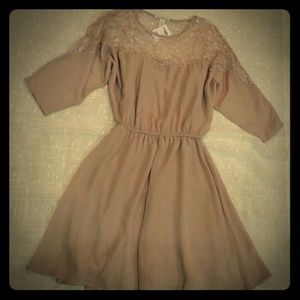 Dusty Rose Lace Dress