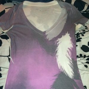 Purple feather American Eagle Tee
