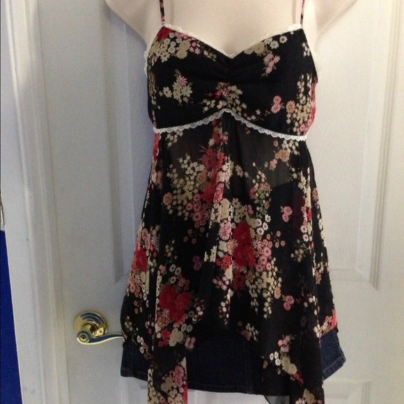 Floral sheer top