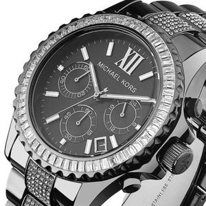 ⚫️MICHAEL KORS⚫️ Gunmetal Black Pavé GLITZ Watch