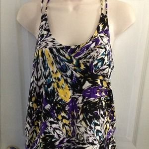 Multicolored racer back tank