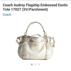 Wanted: Coach Audrey Flagship exotic embossed tote