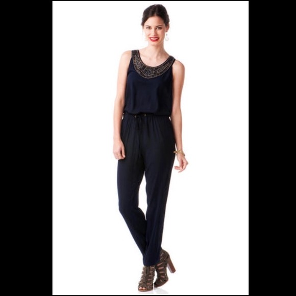 HP 6/19 🎉🎊 Francesca's Quinn Beaded Jumpsuit