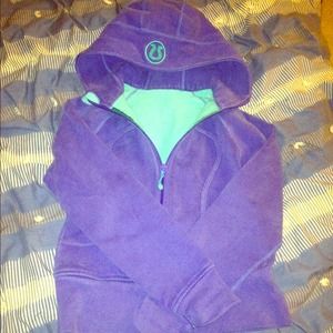 Lululemon purple/turquoise scuba hoodie sz 8