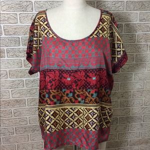 Silk Floral Patterned Tee