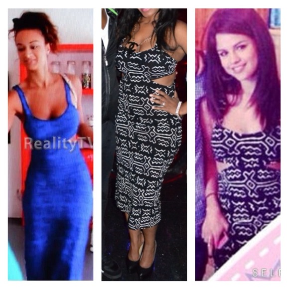 UO cut out Aztec dress in cobalt blue S - Picture 3 of 12