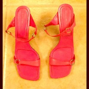 SOLD Bandolino hot pink sandals