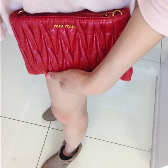 Miu miu red clutch