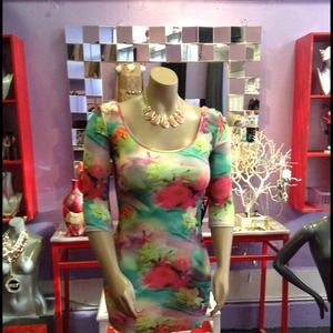Floral plus size dress