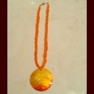 Orange ombré necklace