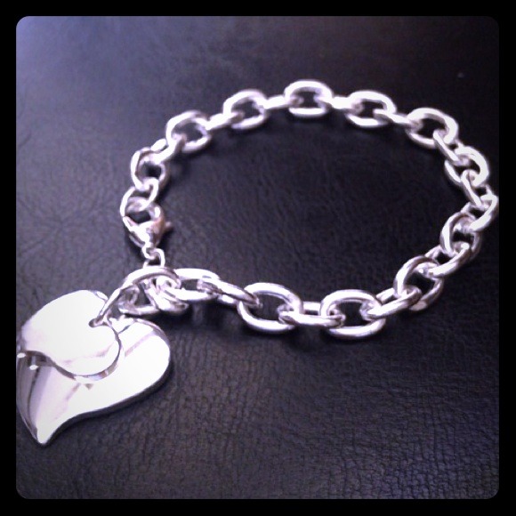 Sterling Silver 925 Heart-tag bracelet. - Picture 1 of 4