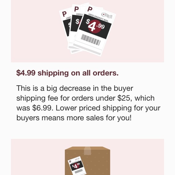 Posh mark new shipping rates