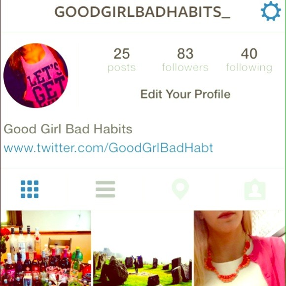 Follow me on Instagram 🎉 @goodgirlbadhabits_